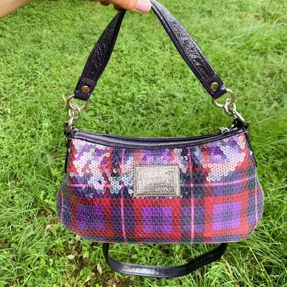 Coach | Bags | Coach Poppy Sequin Tartan Groovy Bag Multi Color 